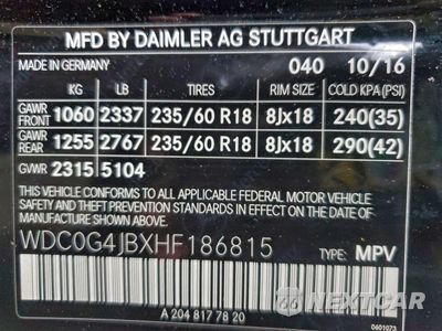 Zdjęcie 13 z 14 samochodu: 2017 MERCEDES-BENZ GLC 300 VIN:WDC0G4JBXHF186815 - miniatura