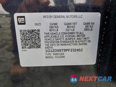 Zdjęcie 12 z 12 samochodu: 2023 CHEVROLET MALIBU LT VIN:1G1ZD5ST0PF232453 - miniatura