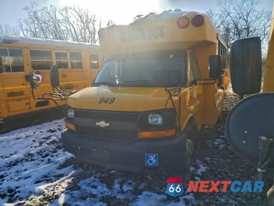 Drugie zdjęcie samochodu z przodu: 2013 CHEVROLET EXPRESS SCHOOL BUS VIN:1GB3G2BG4D1149482 - miniatura