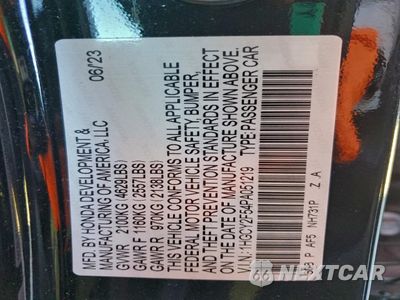 Zdjęcie 12 z 12 samochodu: 2023 HONDA ACCORD HYBRID SPORT VIN:1HGCY2F54PA051219 - miniatura