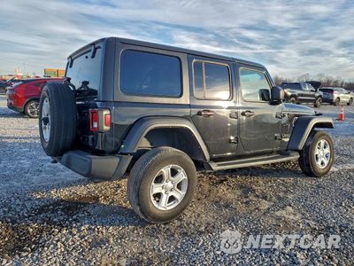 Trzecie zdjęcie samochodu z tyłu: 2021 JEEP WRANGLER UNLIMITED SPORT VIN:1C4HJXDG6MW779875 - miniatura