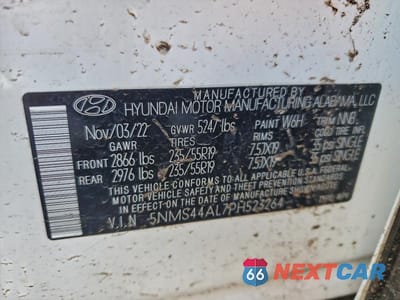 Zdjęcie 14 z 14 samochodu: 2023 HYUNDAI SANTA FE LIMITED VIN:5NMS44AL7PH523264 - miniatura