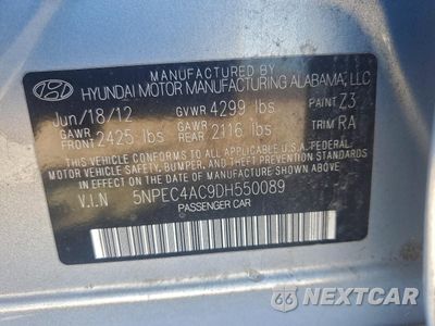 Zdjęcie 12 z 14 samochodu: 2013 HYUNDAI SONATA SE VIN:5NPEC4AC9DH550089 - miniatura