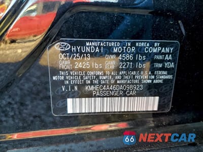 Zdjęcie 12 z 13 samochodu: 2013 HYUNDAI SONATA HYBRID VIN:KMHEC4A46DA098923 - miniatura