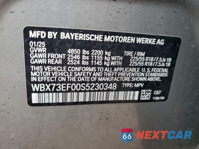 Zdjęcie 12 z 12 samochodu: 2025 BMW X1 XDRIVE28I VIN:WBX73EF00S5230348 - miniatura