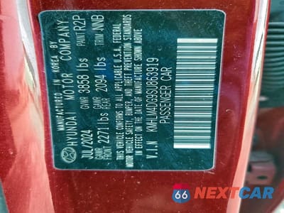 Zdjęcie 12 z 12 samochodu: 2025 HYUNDAI ELANTRA SEL SPORT VIN:KMHLM4DG9SU863919 - miniatura