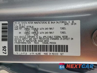 Zdjęcie 12 z 12 samochodu: 2024 TOYOTA TACOMA DOUBLE CAB VIN:3TMKB5FN5RM017499 - miniatura