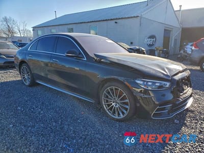 Czwarte zdjęcie samochodu z boku: 2023 MERCEDES-BENZ S 500 4MATIC VIN:W1K6G6DBXPA167304 - miniatura