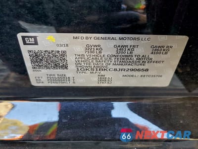 Zdjęcie 13 z 13 samochodu: 2018 GMC YUKON SLT VIN:1GKS1BKC8JR290658 - miniatura