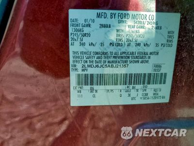 Zdjęcie 13 z 15 samochodu: 2010 LINCOLN MKX VIN:2LMDJ6JC5ABJ21357 - miniatura