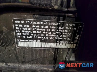 Zdjęcie 12 z 12 samochodu: 2017 VOLKSWAGEN CC SPORT VIN:WVWKP7AN4HE504671 - miniatura