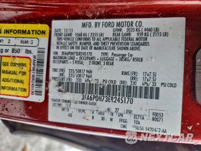 Zdjęcie 12 z 12 samochodu: 2014 FORD FUSION SE VIN:3FA6P0H73ER245170 - miniatura