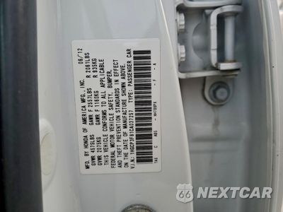 Zdjęcie 12 z 12 samochodu: 2012 HONDA ACCORD EXL VIN:1HGCP3F81CA037257 - miniatura