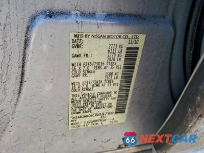 Zdjęcie 13 z 13 samochodu: 2011 NISSAN PATHFINDER S VIN:5N1AR1NB0BC608799 - miniatura