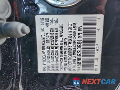 Zdjęcie 14 z 14 samochodu: 2009 HONDA ELEMENT SC VIN:5J6YH18929L002360 - miniatura