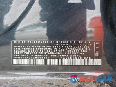 Zdjęcie 12 z 14 samochodu: 2016 VOLKSWAGEN GTI S/SE VIN:3VW5T7AU1GM053401 - miniatura