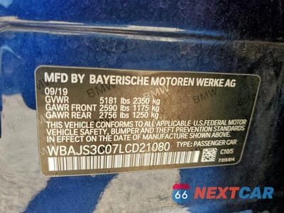 Zdjęcie 13 z 13 samochodu: 2020 BMW 540 XI VIN:WBAJS3C07LCD21080 - miniatura