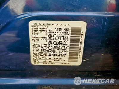 Zdjęcie 14 z 14 samochodu: 2011 NISSAN ROGUE S VIN:JN8AS5MV8BW313321 - miniatura