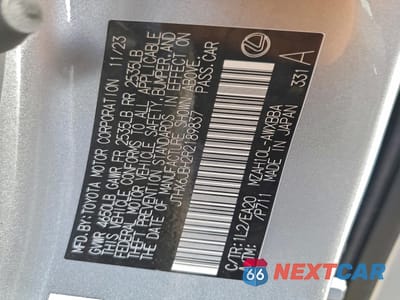 Zdjęcie 14 z 15 samochodu: 2024 LEXUS UX 250H BASE VIN:JTHX6JBH2R2189837 - miniatura