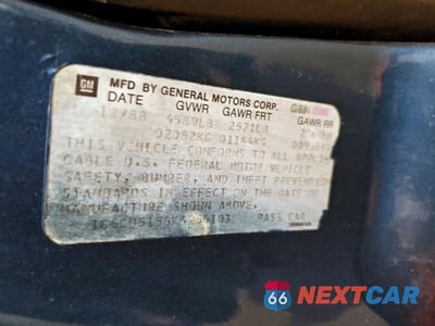 Zdjęcie 12 z 12 samochodu: 1989 CADILLAC DEVILLE VIN:1G6CD5156K4256103 - miniatura