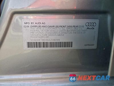 Zdjęcie 12 z 12 samochodu: 2006 AUDI A4 2 TURBO VIN:WAUAF78E46A208099 - miniatura