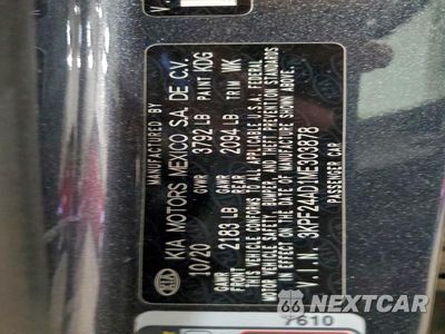 Zdjęcie 12 z 12 samochodu: 2021 KIA FORTE FE VIN:3KPF24AD1ME303878 - miniatura