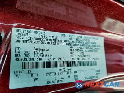 Zdjęcie 12 z 12 samochodu: 2017 FORD FOCUS SEL VIN:1FADP3H24HL250913 - miniatura