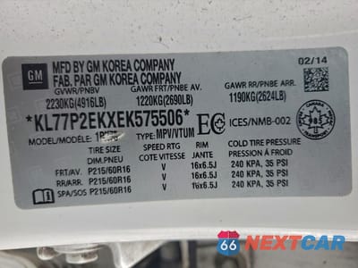 Zdjęcie 14 z 14 samochodu: 2014 CHEVROLET ORLANDO LT VIN:KL77P2EKXEK575506 - miniatura