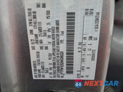 Zdjęcie 12 z 13 samochodu: 2022 FORD F150 SUPERCREW VIN:1FTFW1E52NKD88220 - miniatura
