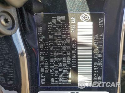 Zdjęcie 12 z 12 samochodu: 2022 TOYOTA CAMRY SE VIN:4T1T11AK3NU698079 - miniatura