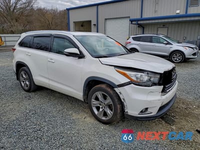 Czwarte zdjęcie samochodu z boku: 2015 TOYOTA HIGHLANDER LIMITED VIN:5TDDKRFH7FS150304 - miniatura