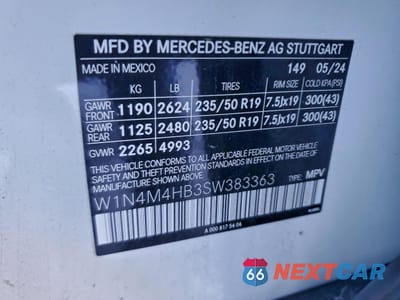 Zdjęcie 13 z 13 samochodu: 2025 MERCEDES-BENZ GLB 250 4MATIC VIN:W1N4M4HB3SW383363 - miniatura