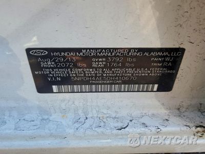 Zdjęcie 12 z 12 samochodu: 2013 HYUNDAI ELANTRA GLS VIN:5NPDH4AE5DH410670 - miniatura