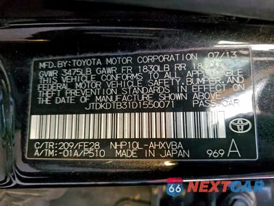 Zdjęcie 12 z 12 samochodu: 2013 TOYOTA PRIUS C VIN:JTDKDTB31D1550071 - miniatura