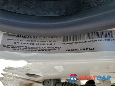 Zdjęcie 13 z 13 samochodu: 2016 MASERATI GHIBLI S VIN:ZAM57RTA6G1173547 - miniatura