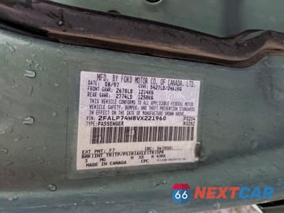 Zdjęcie 12 z 12 samochodu: 1997 FORD CROWN VICTORIA LX VIN:2FALP74W8VX221960 - miniatura