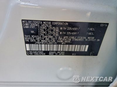 Zdjęcie 13 z 13 samochodu: 2016 TOYOTA RAV4 LE VIN:JTMZFREV1GJ082145 - miniatura