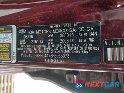 Zdjęcie 12 z 12 samochodu: 2017 KIA FORTE LX VIN:3KPFL4A73HE035073 - miniatura