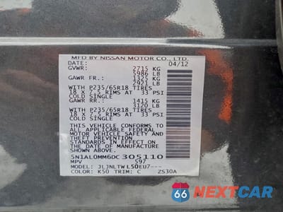 Zdjęcie 14 z 16 samochodu: 2013 INFINITI JX35 VIN:5N1AL0MM6DC305110 - miniatura