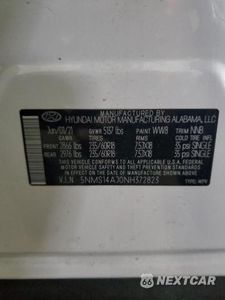 Zdjęcie 13 z 13 samochodu: 2022 HYUNDAI SANTA FE SE VIN:5NMS14AJ0NH372823 - miniatura