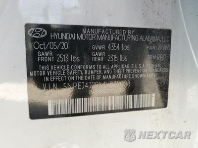 Zdjęcie 12 z 12 samochodu: 2021 HYUNDAI SONATA SEL PLUS VIN:5NPEJ4J29MH079008 - miniatura