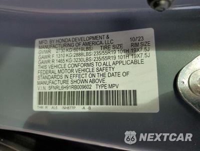 Zdjęcie 12 z 12 samochodu: 2024 HONDA ODYSSEY ELITE VIN:5FNRL6H91RB009602 - miniatura