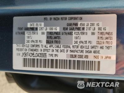 Zdjęcie 12 z 12 samochodu: 2018 MAZDA CX-5 TOURING VIN:JM3KFACM5J0405565 - miniatura