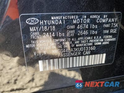 Zdjęcie 12 z 12 samochodu: 2019 GENESIS G70 PRESTIGE VIN:KMTG44LA3KU013160 - miniatura