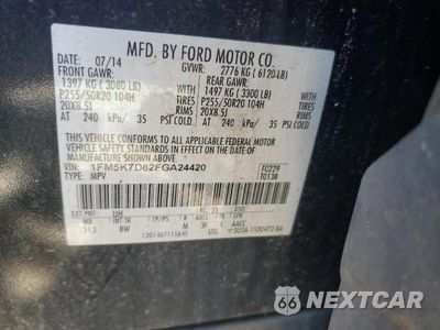 Zdjęcie 13 z 13 samochodu: 2015 FORD EXPLORER XLT VIN:1FM5K7D82FGA24420 - miniatura