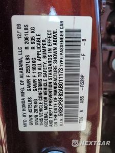 Zdjęcie 12 z 12 samochodu: 2010 HONDA ACCORD EXL VIN:5KBCP3F82AB011173 - miniatura