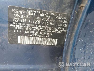 Zdjęcie 12 z 12 samochodu: 2016 HYUNDAI ELANTRA SE VIN:KMHDH4AE0GU543472 - miniatura