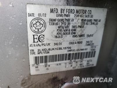 Zdjęcie 13 z 13 samochodu: 2012 LINCOLN MKX VIN:2LMDJ8JK1CBL15700 - miniatura