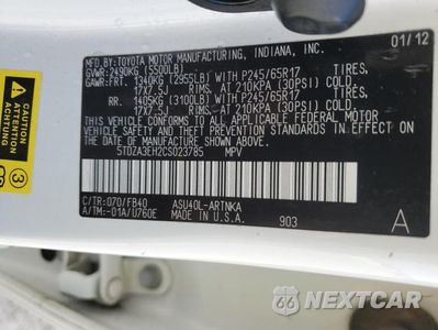 Zdjęcie 13 z 13 samochodu: 2012 TOYOTA HIGHLANDER BASE VIN:5TDZA3EH2CS023785 - miniatura