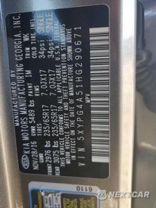 Zdjęcie 12 z 12 samochodu: 2017 KIA SORENTO LX VIN:5XYPG4A51HG290671 - miniatura